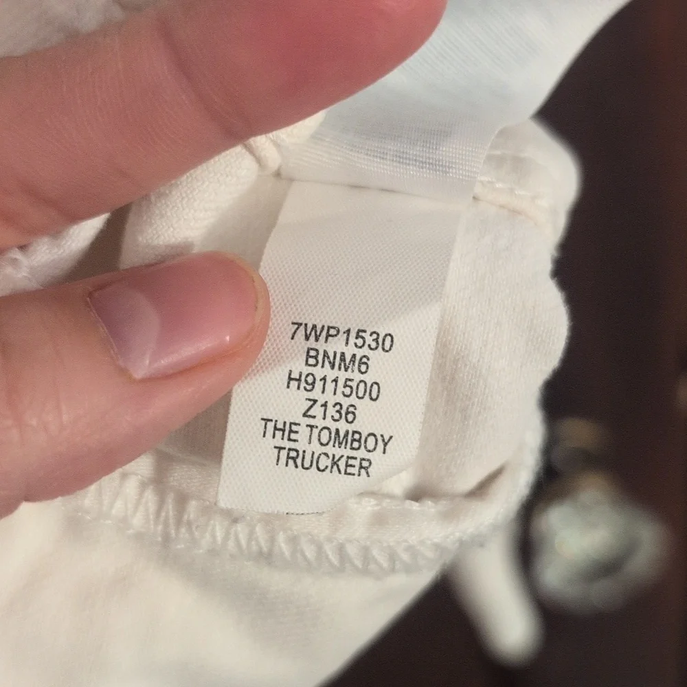 Lucky Brand The Tomboy Trucker Off White Jean Jacket Size Small